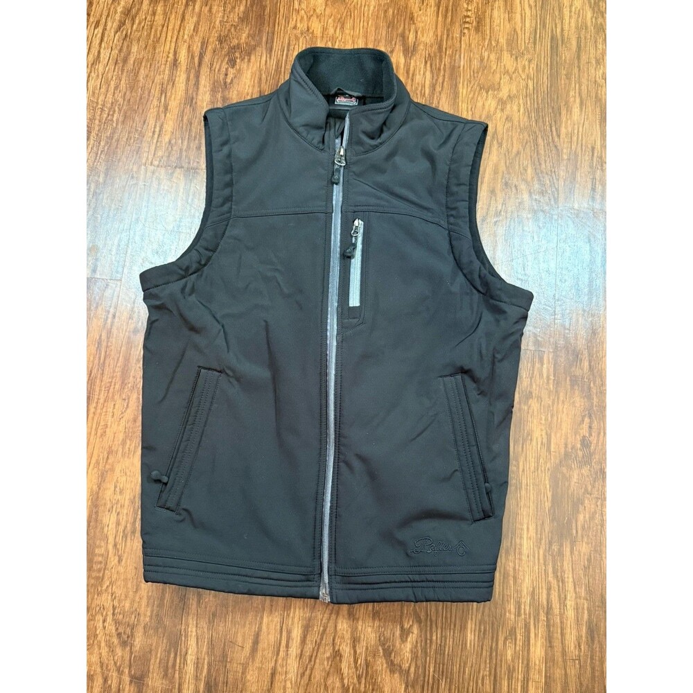Rafter C Men’s Medium Black Vest Western Fleece Lined Full Zip
